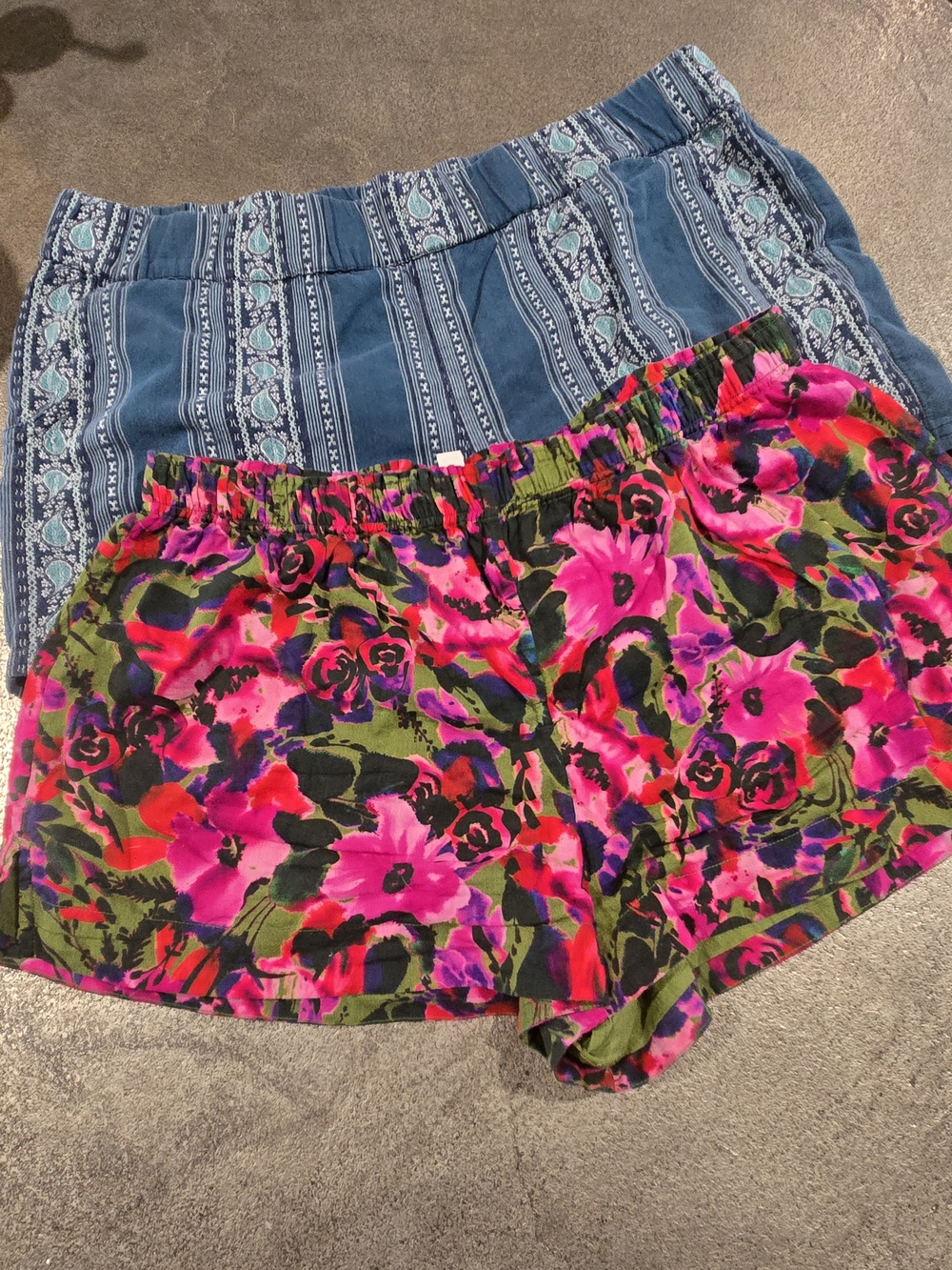 Women’s Floral & Striped Soft Elastic-Waist Shorts - Pink Floral